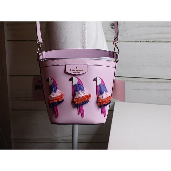 Kate Spade Small Bucket Bag Flamingo NWT - Picture 6 of 8